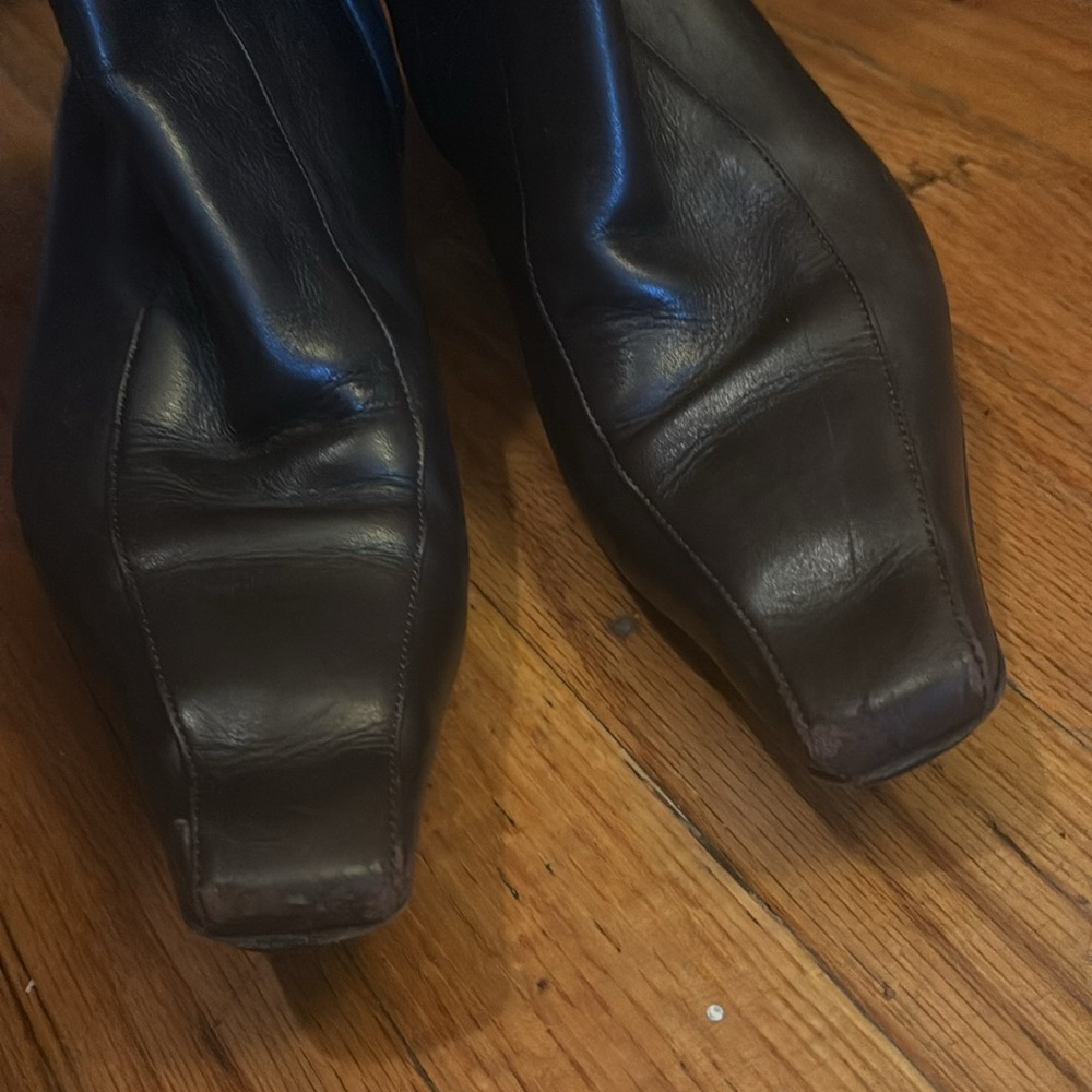 Gucci Brown Leather Heeled Boots - Picture 11 of 12